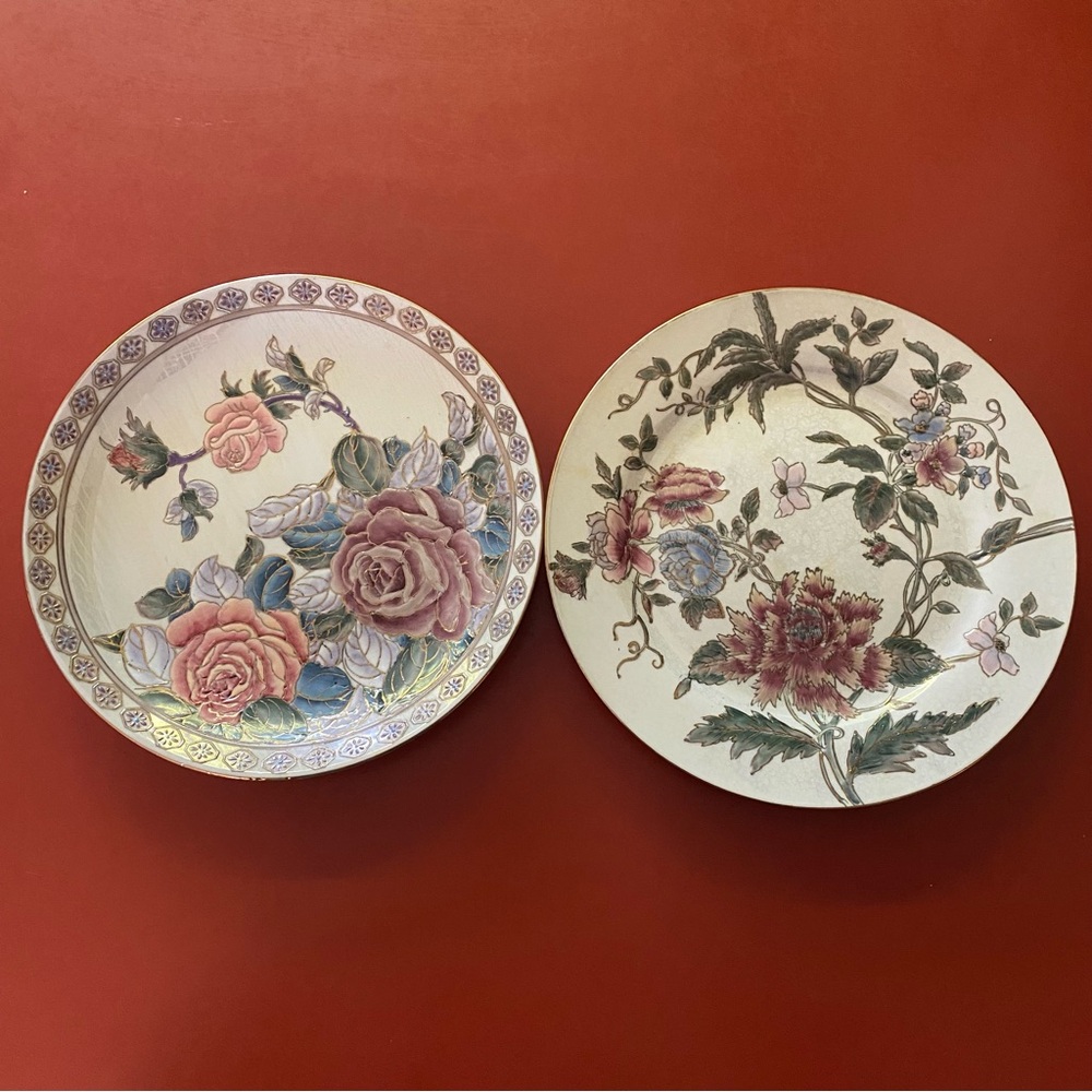 Floral Decorative Plates Set